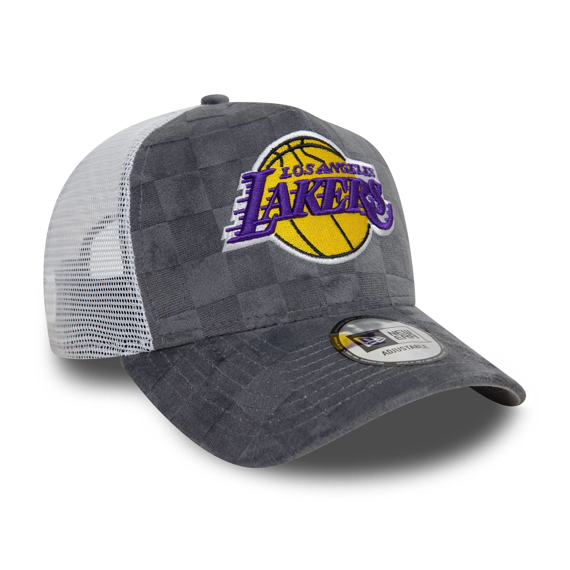 New Era Snapback Cap 9FORTY A-Frame Tonal Check LA Lakers