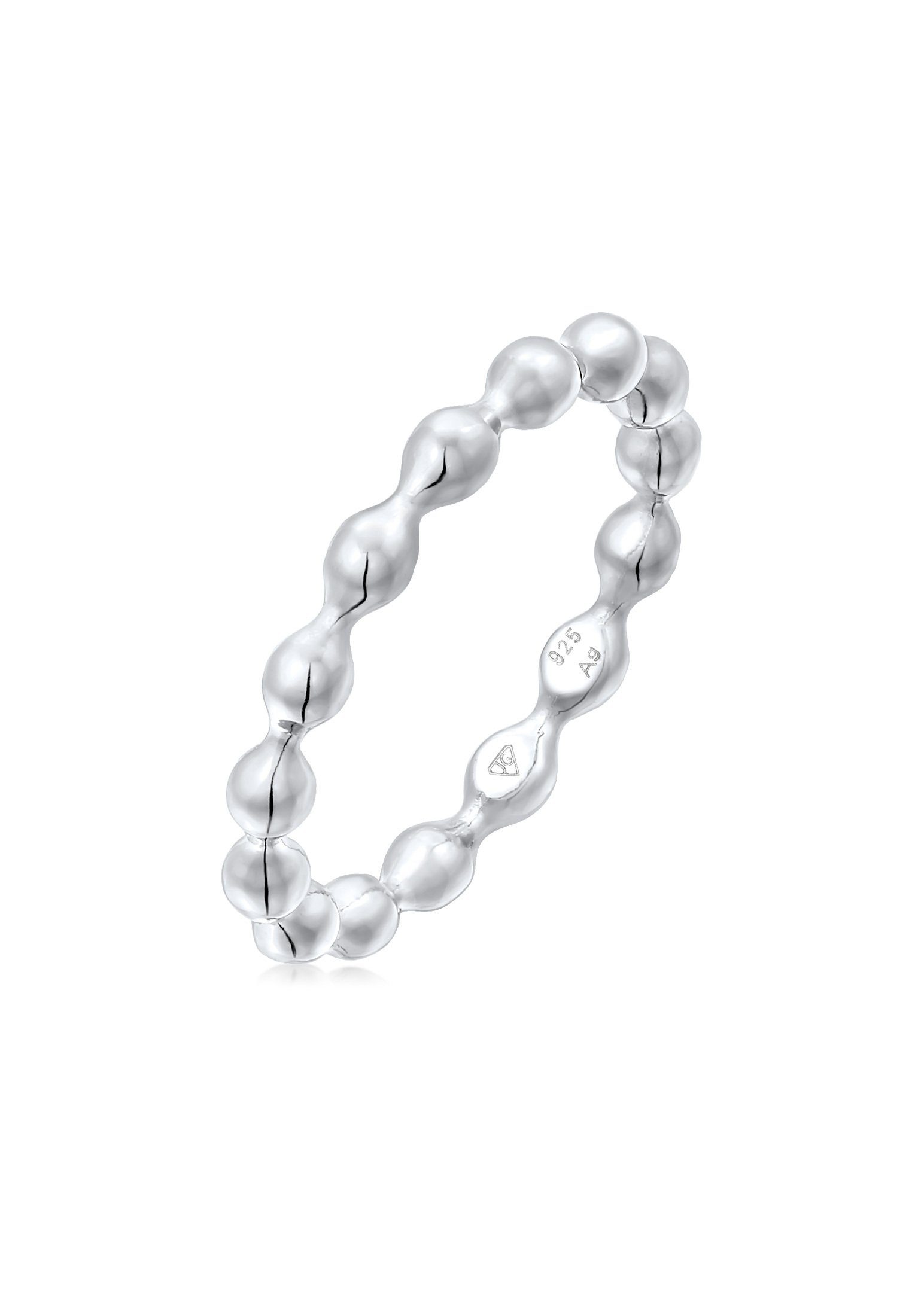 Elli Fingerring Kugel Dots Stapelring Schlicht 925 Silber, Kugel günstig online kaufen