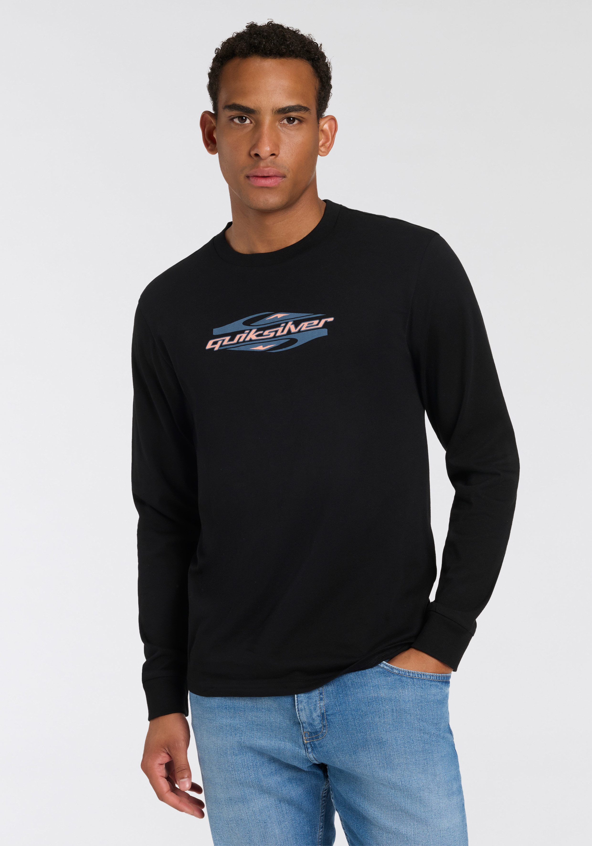 Quiksilver Langarmshirt DESERT WAVE BEYOND WAVE LS PAK (2-tlg) 2er-Pack, Langarm-Design, mit Rundhalsausschnitt, aus Baumwoll-Jersey