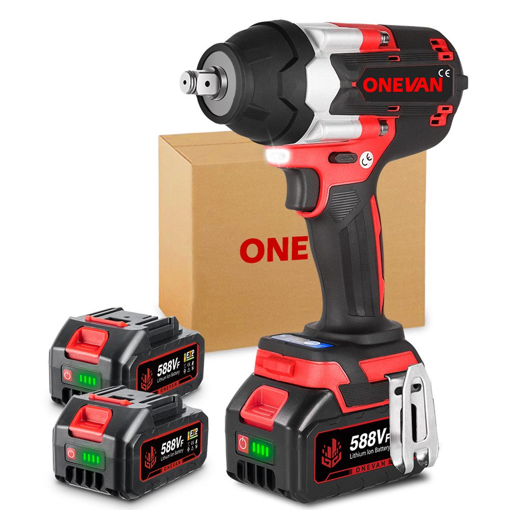 ONEVAN Akku-Schlagschrauber 1450Nm Buerstenloser Elektrischer 1/2 günstig online kaufen