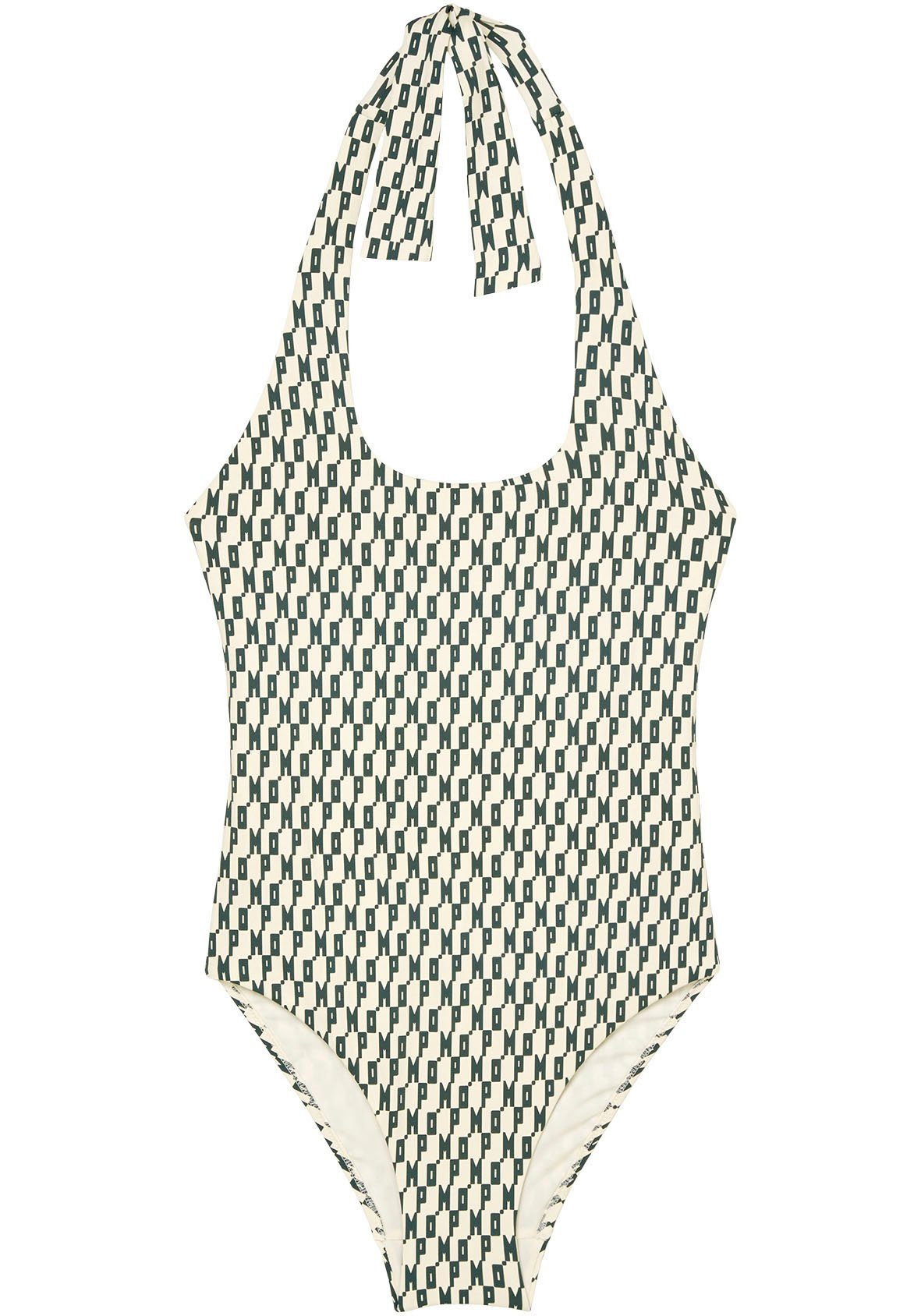 Marc O'Polo Badeanzug Modern Monogram Neckholder, schnelltrocknend, Logosch günstig online kaufen