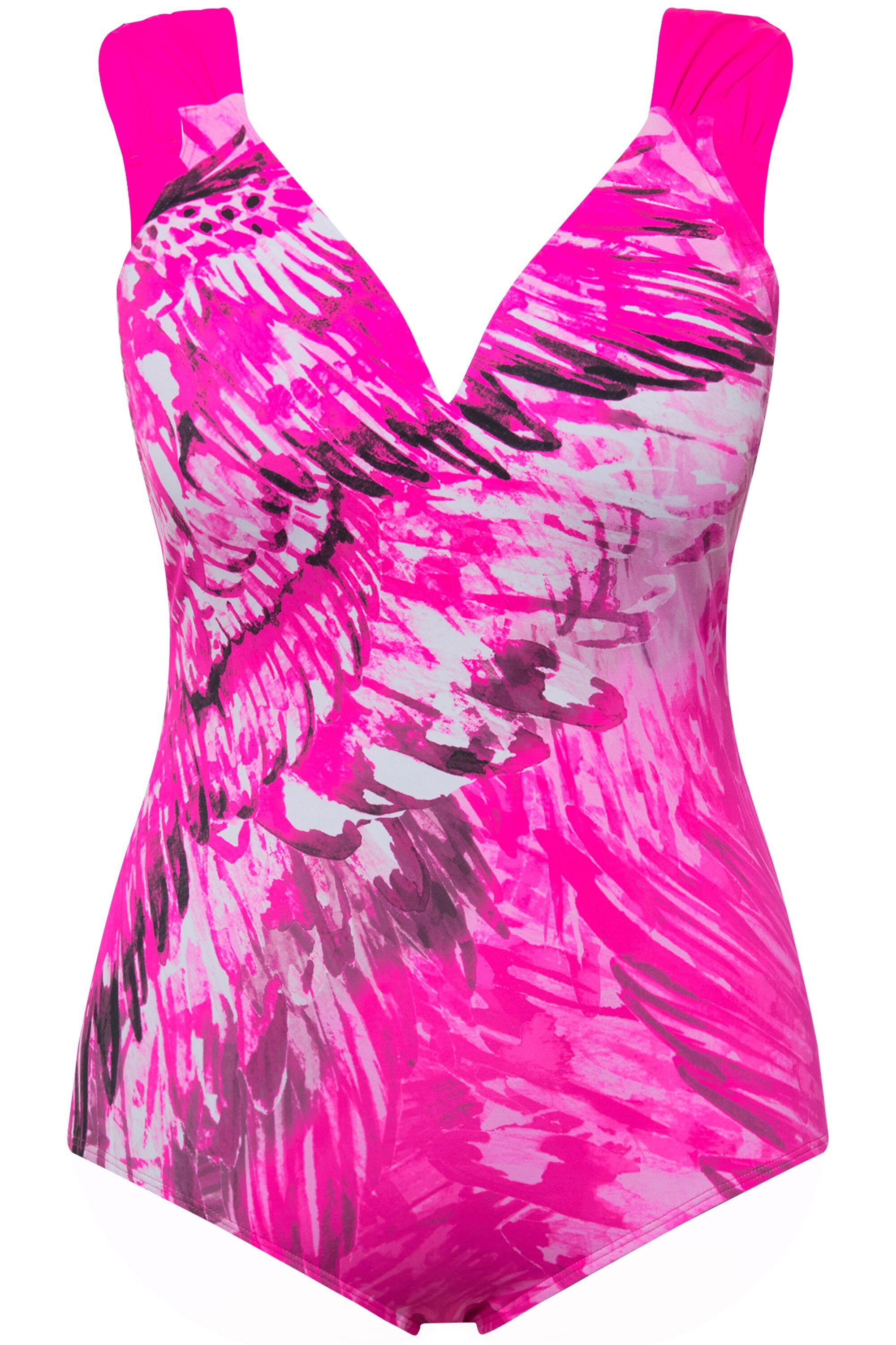 Ulla Popken Badeanzug Badeanzug Flügel Softcups Schleife recycelt günstig online kaufen