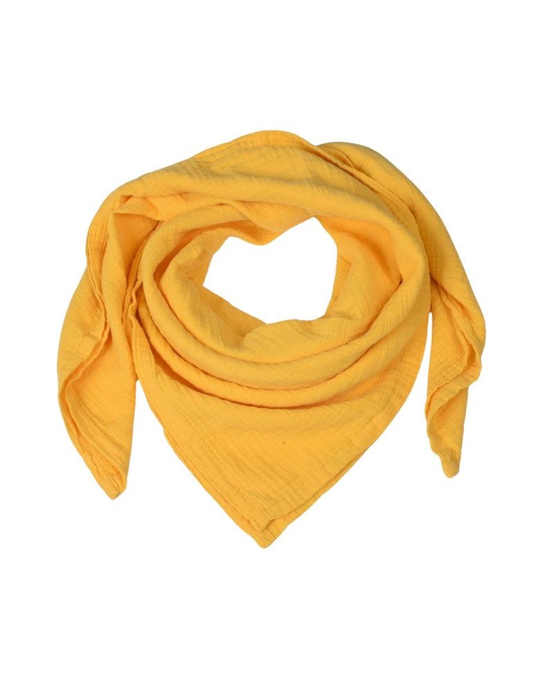 Musselin Welt Halstuch Musselin Halstuch in Gelb aus Biobaumwolle günstig online kaufen