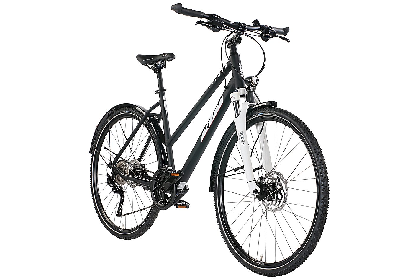 KTM Crossrad KTM Avenza Cross Street Damen schwarz(weiß/berry) 2025, 30 Gang Shimano Deore T6000-10 SGS shadow, Kettenschaltung