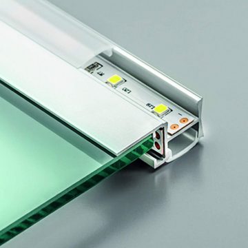 SO-TECH® LED-Stripe-Profil LED-Aluprofil 49 Glaskantenprofil Glaskantenbeleuchtung