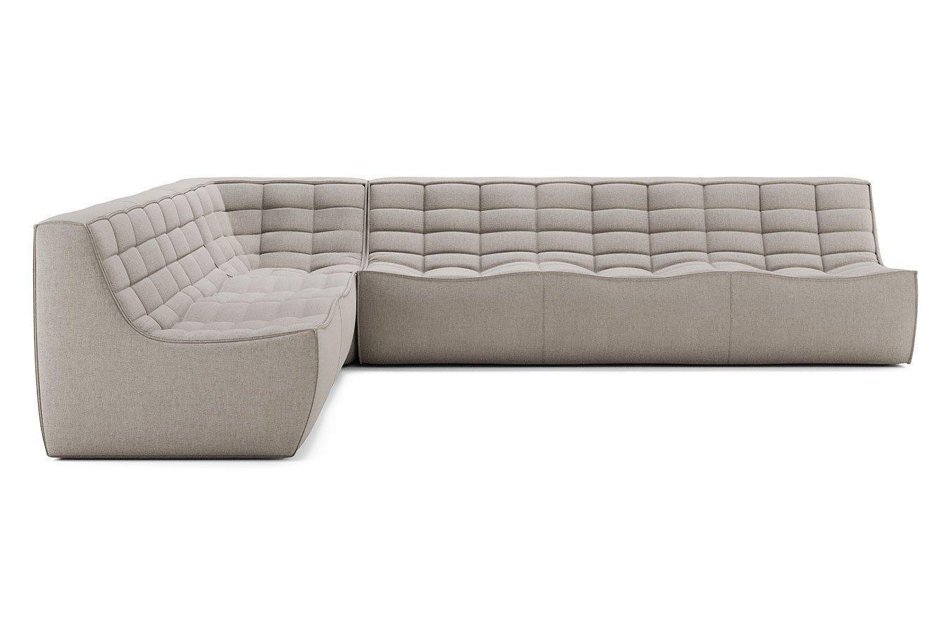 Ethnicraft Big-Sofa Sofakombination N701 Eco Stoff beige