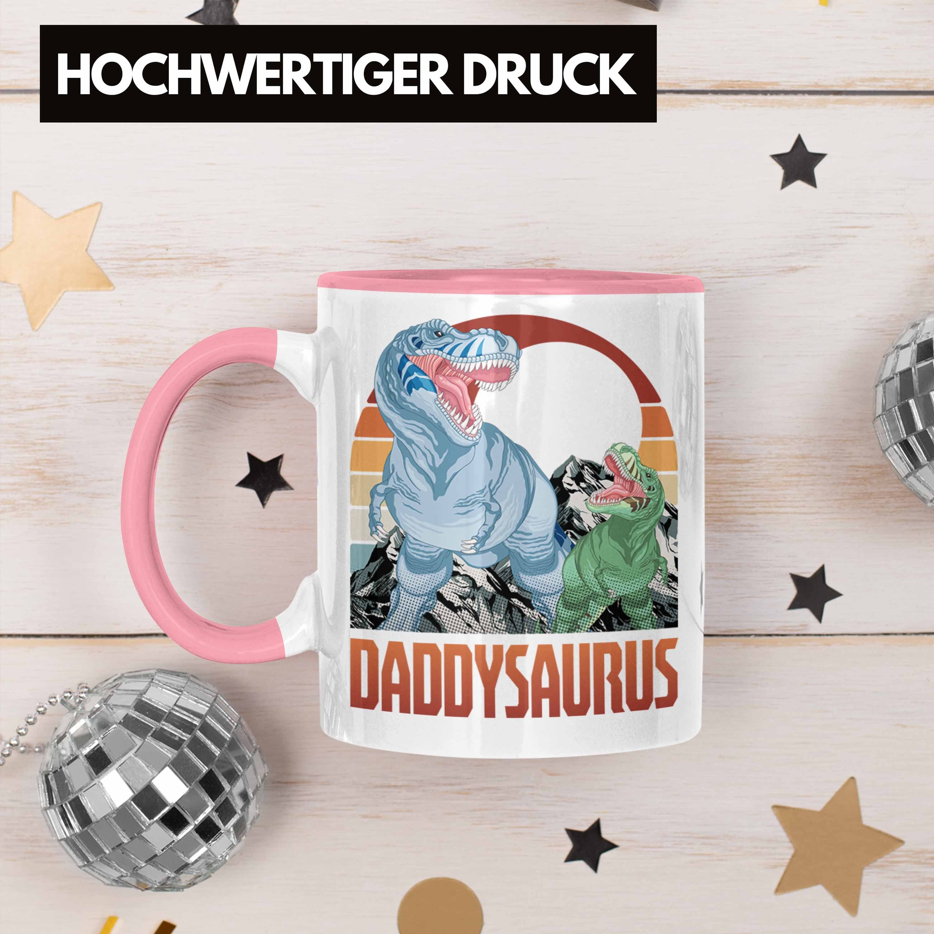 Tasse Weihnachten Daddysaurus Trendation Geschenk Rosa Geburtstag zum Tasse Vatert für Vater