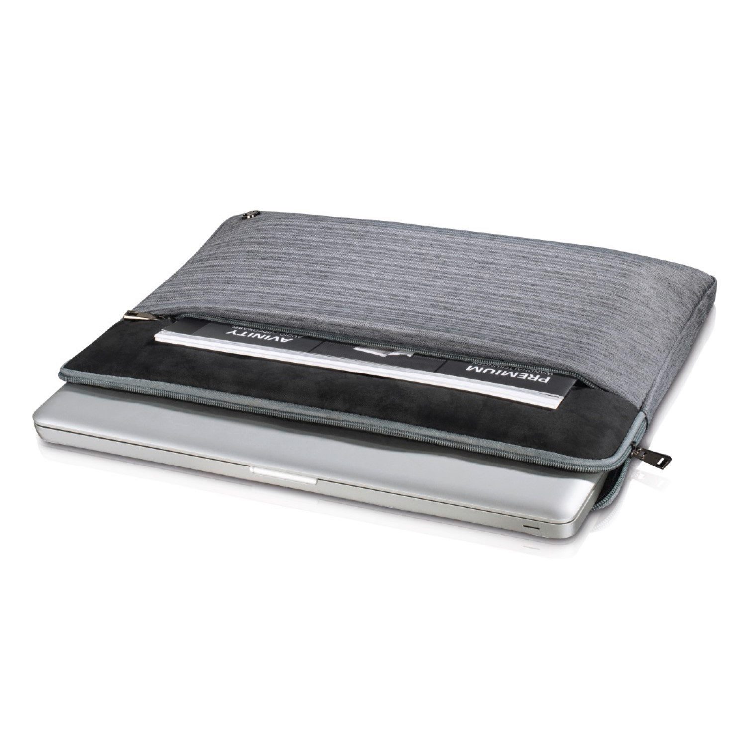 Hama Laptoptasche Notebook-Sleeve Tayrona Hellgrau Laptop-Tasche, Business Hülle Notebook-Fach 14" 14,1" 14,2" 14,4" 15" Laptop Case