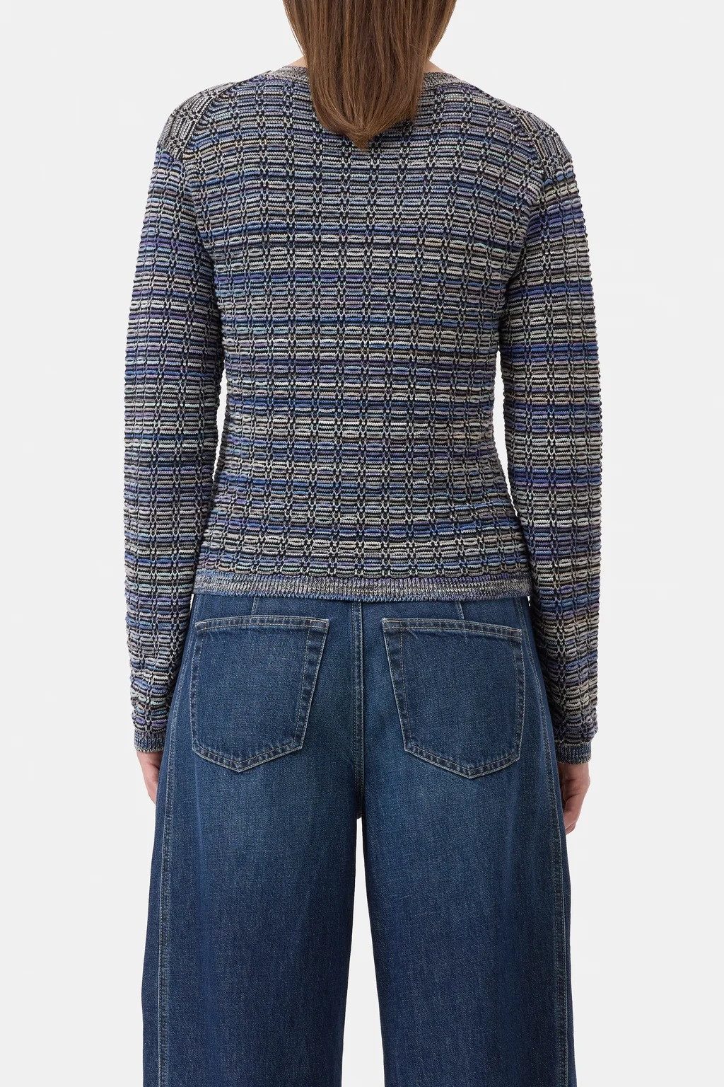 CLOSED Strickpullover Pullover mit Waffelstruktur - Slim Fit