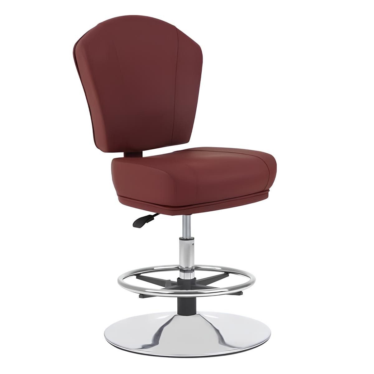 JVmoebel Barhocker Moderner Metall Barhocker mit Kunstlederpolsterung in Braun/Silber (1 St., 1x Barhocker), Made in Europa
