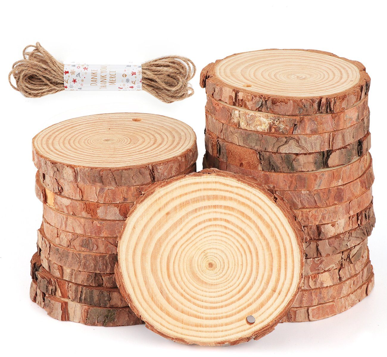 Bastelnaturmaterial Holzscheiben Baumscheiben Astscheiben 8-9 cm rund