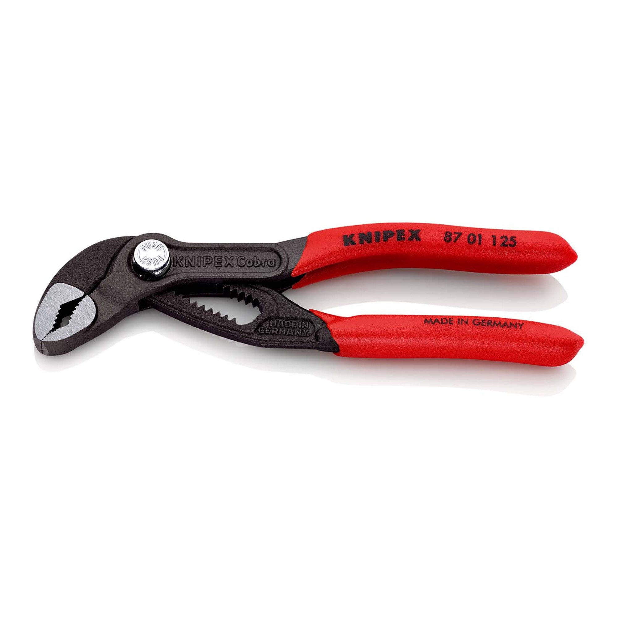 Knipex Wasserpumpenzange KNIPEX 87 01 125 Cobra® Hightech-Wasserpumpenzange mit rutschhemmendem