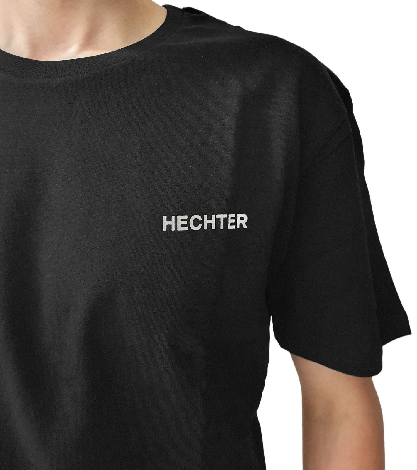 T-Shirt STUDIO Rundhalsshirt HECHTER NI58100 Rundhals-Shirt HECHTER Schwarz Sommer-Shirt Pack 7001 Baumwoll 2er Herren STUDIO