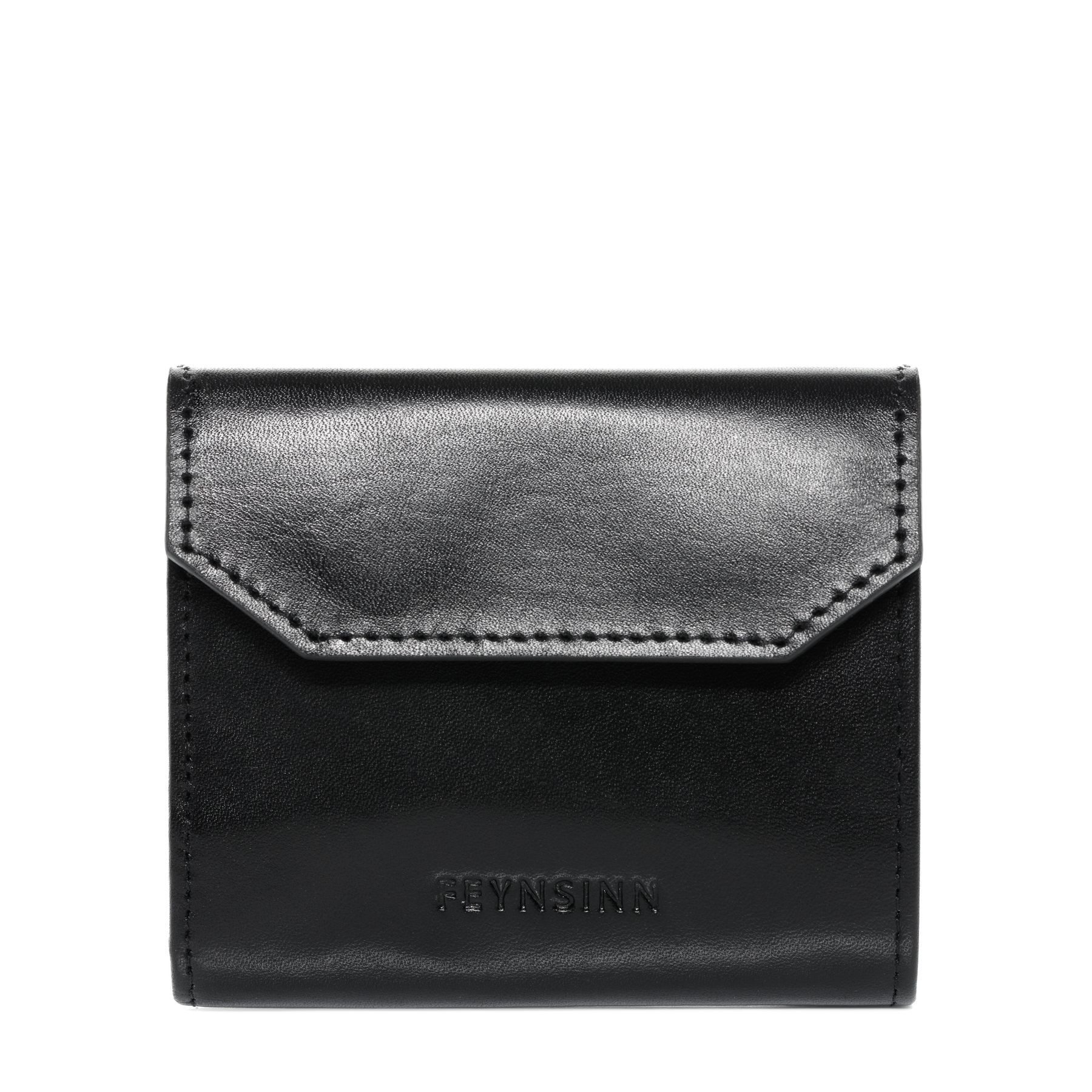FEYNSINN Geldbörse KIMI, Portemonnaie Echtleder für Damen, Wallet, Brieftasche schwarz