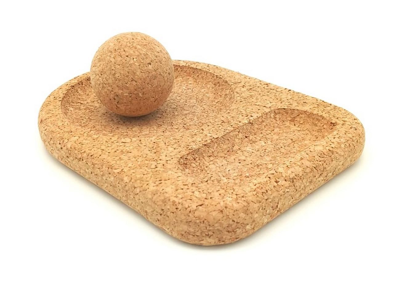Kork-Deko.de Fußmassagegerät Fußmassage-Set aus Kork 2-teilig, Massagekugel & Plattform, Fußmassage-Set, Massagekugel mit Plattform