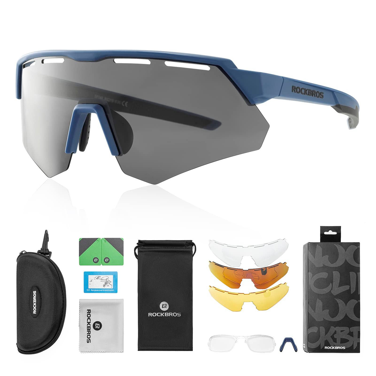 ROCKBROS Fahrradbrille Polarisierte Fahrradbrille Sonnenbrille, UV-Schutz günstig online kaufen