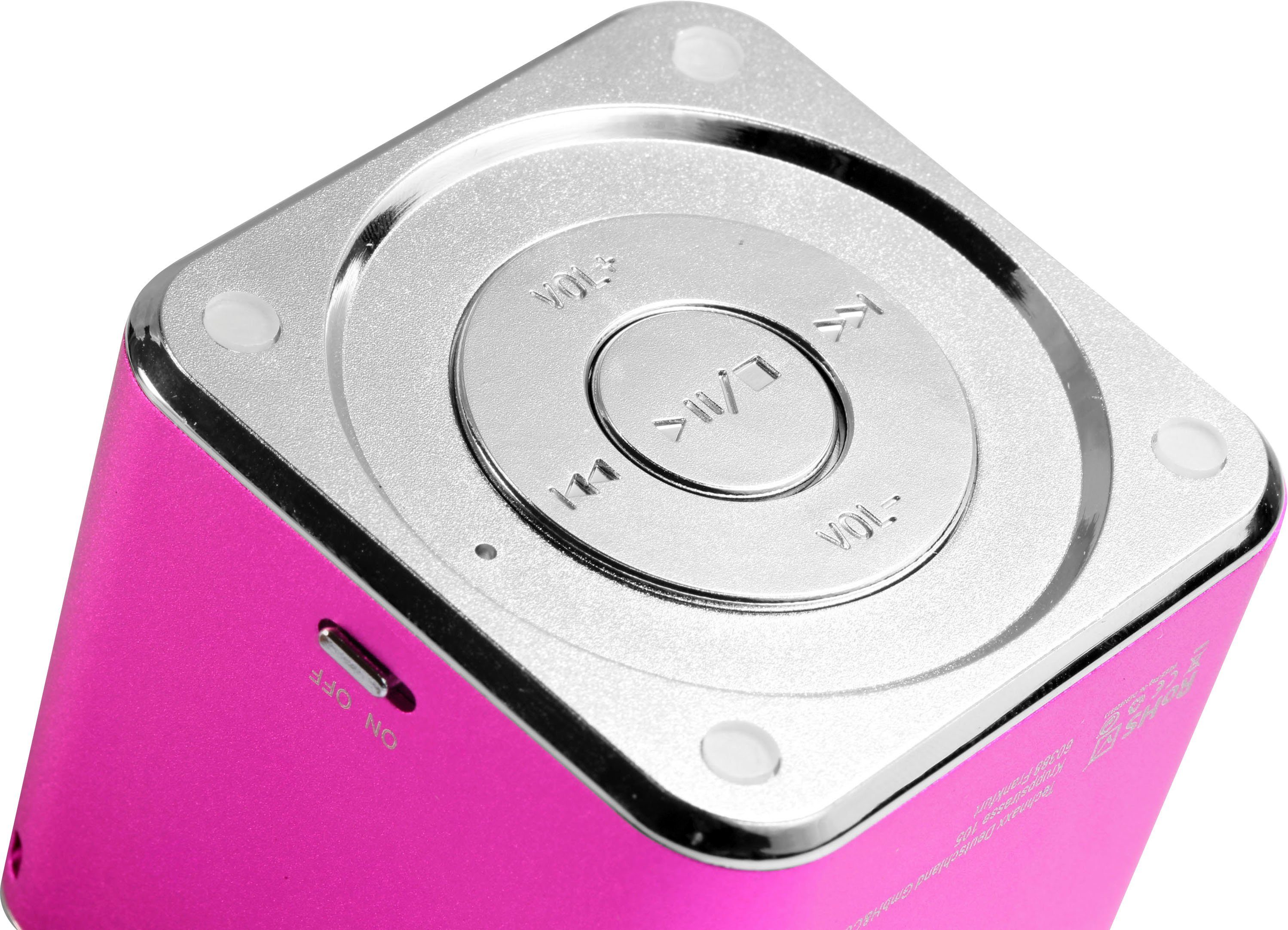 Technaxx Mini MusicMan Soundstation W) Portable-Lautsprecher pink (3