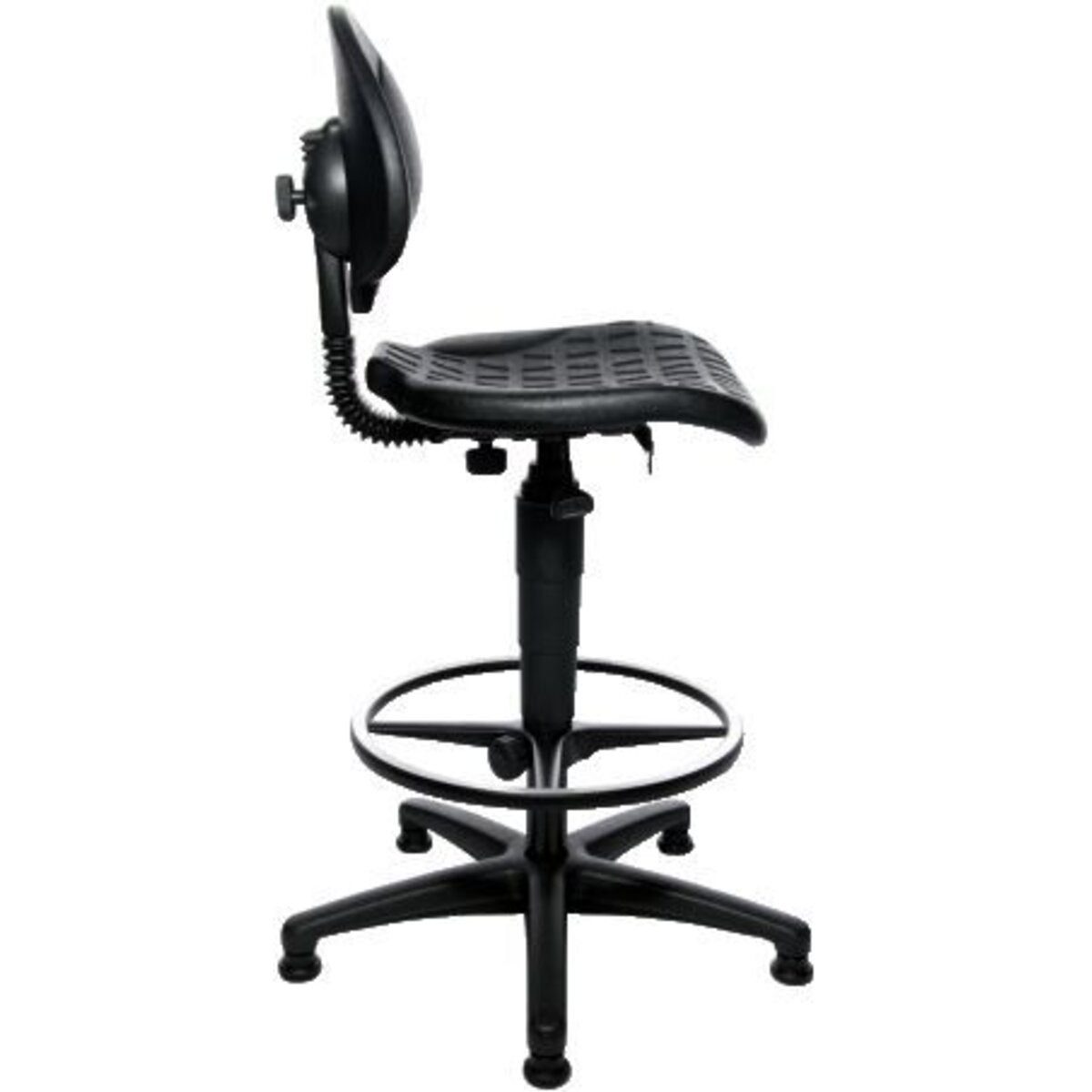 TOPSTAR Drehstuhl Arbeitsstuhl TEC 20 Counter - mit Fußring schwarz.
