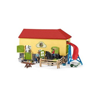 Schleich® Spielwelt SLH42485, Farm World Pferdestall mit Zubehör und Spielfiguren