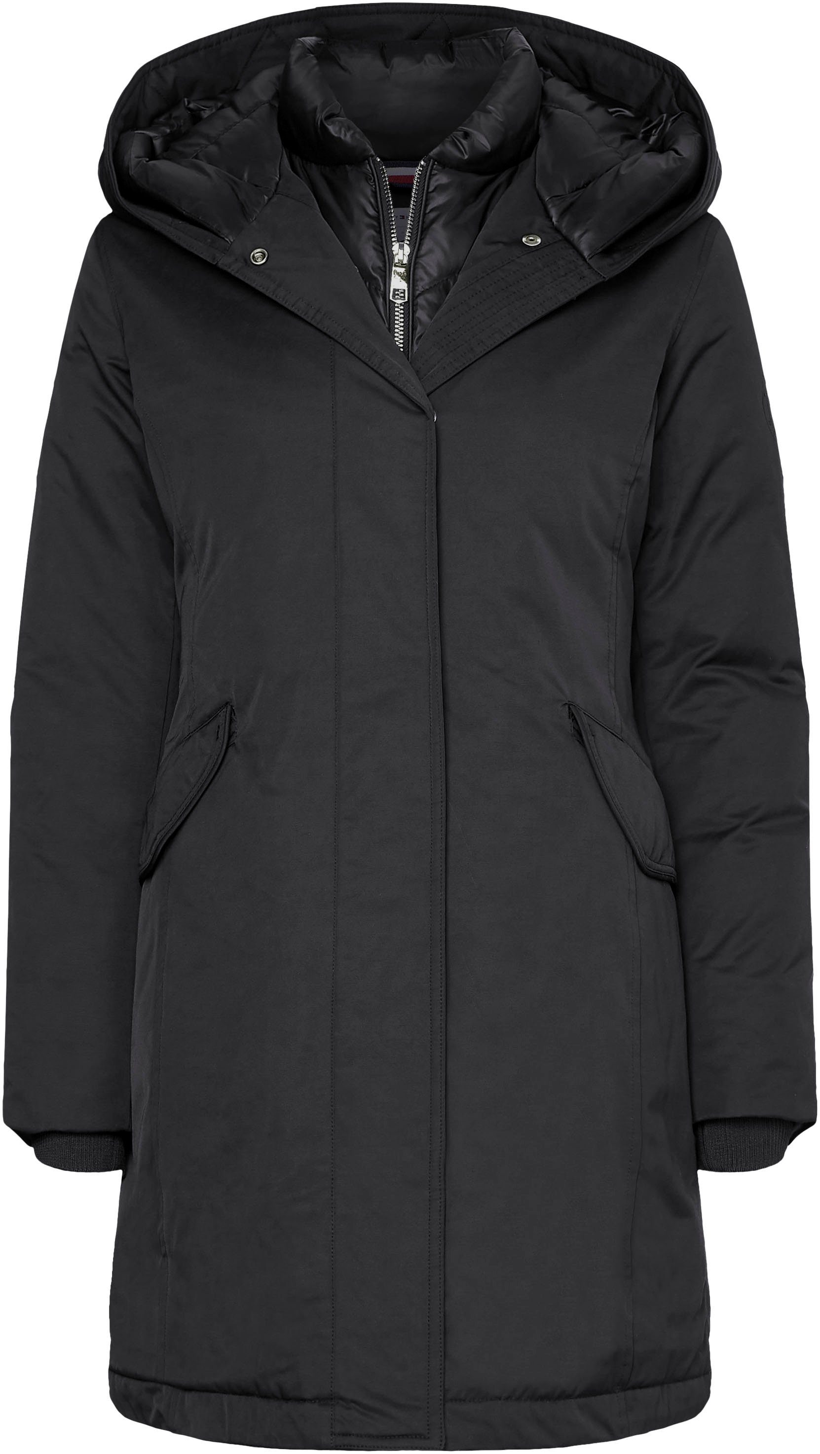 Tommy Hilfiger Winterjacke NYLON MIX PADDED HOODED PARKA mit gefütterter Kapuze