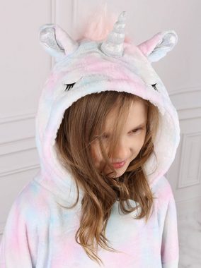 Sarcia.eu Kinderbademantel Einhorn Tie-Die Pullover/Bademantel mit Kapuze, für Kinder 146-170 cm