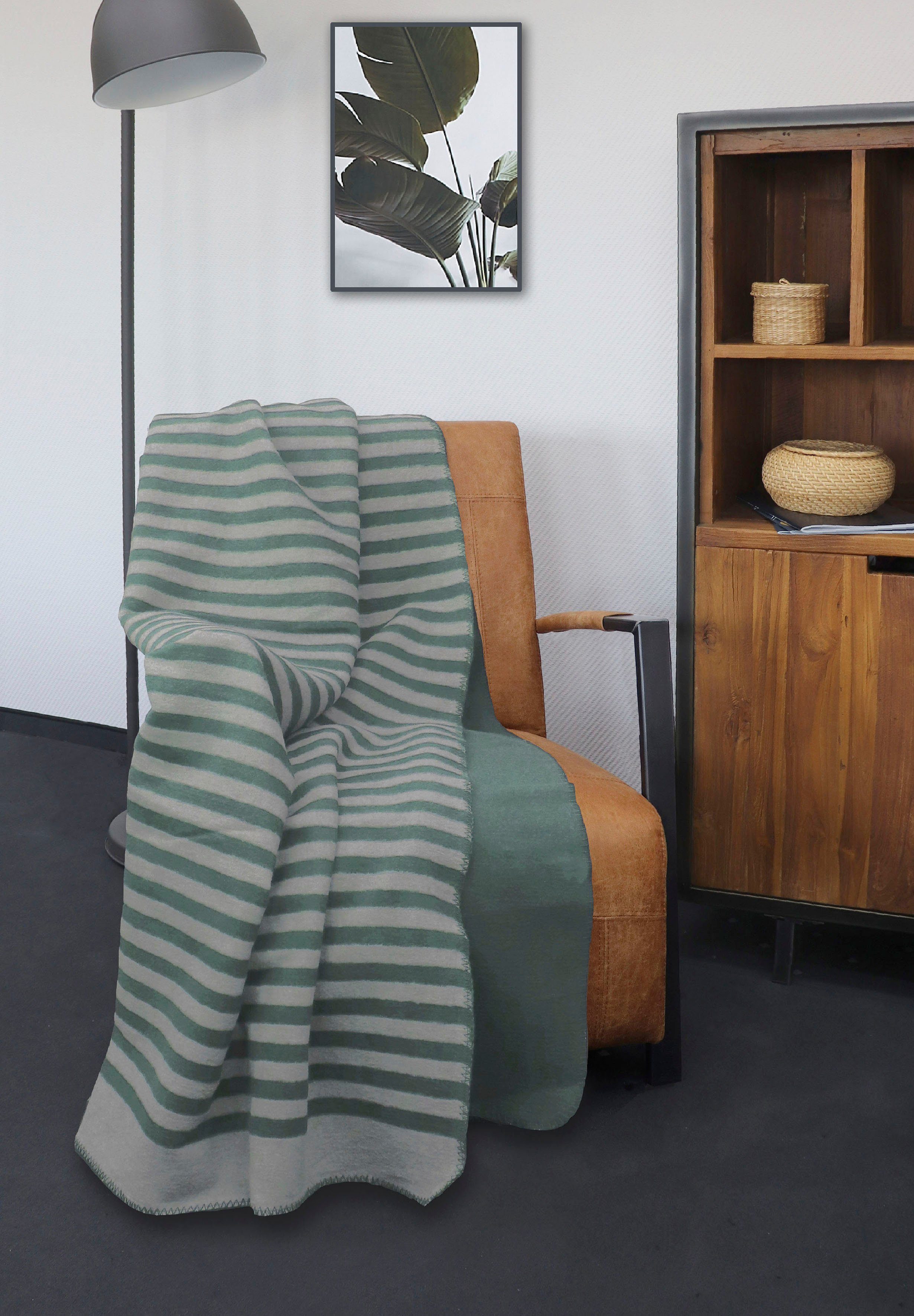 Wohndecke Aras, Biberna, weiche Wohndecke mit Wendefunktion und Melangeoptik, Made in Germany