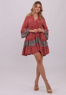 YC Fashion & Style Tunikakleid Traum Kleid in Rot mit Ethno-Mustern Alloverdruck, Boho