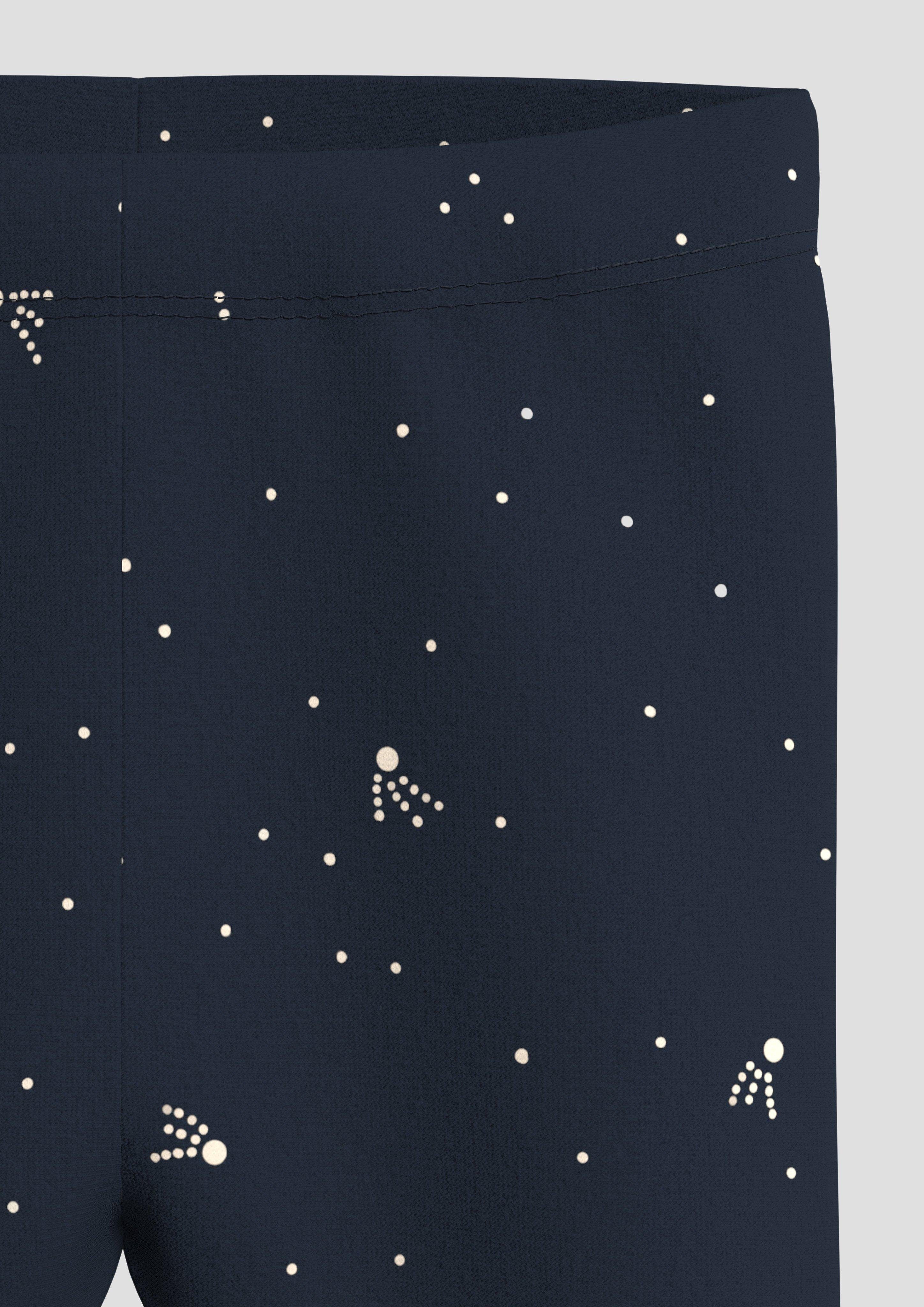 Junior mit Thermofleece-Leggings Leggings Allover-Print s.Oliver s.Oliver navy