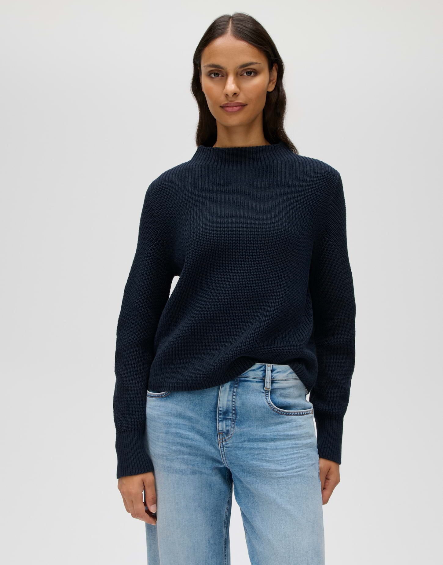 OPUS Strickpullover Strickpullover aus Baumwolle Regular Fit