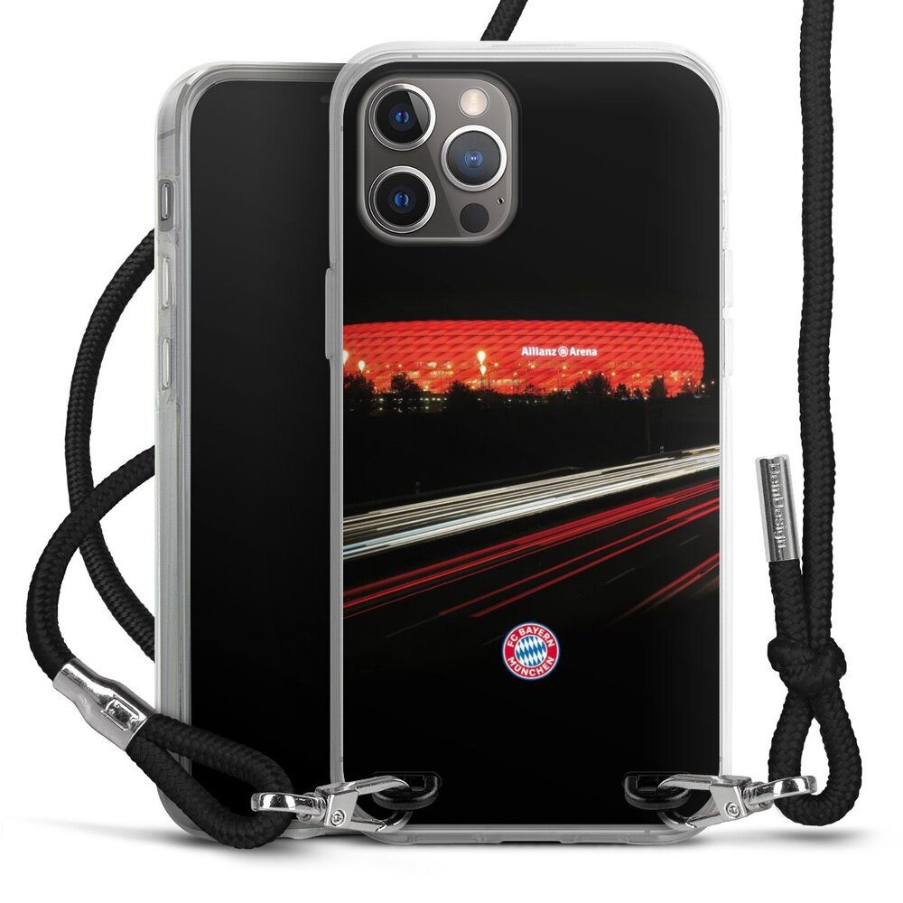 DeinDesign Handyhülle FC Bayern München FCB Stadion FC Bayern München Allianz Arena, Apple iPhone 12 Pro Handykette Hülle mit Band Case zum Umhängen