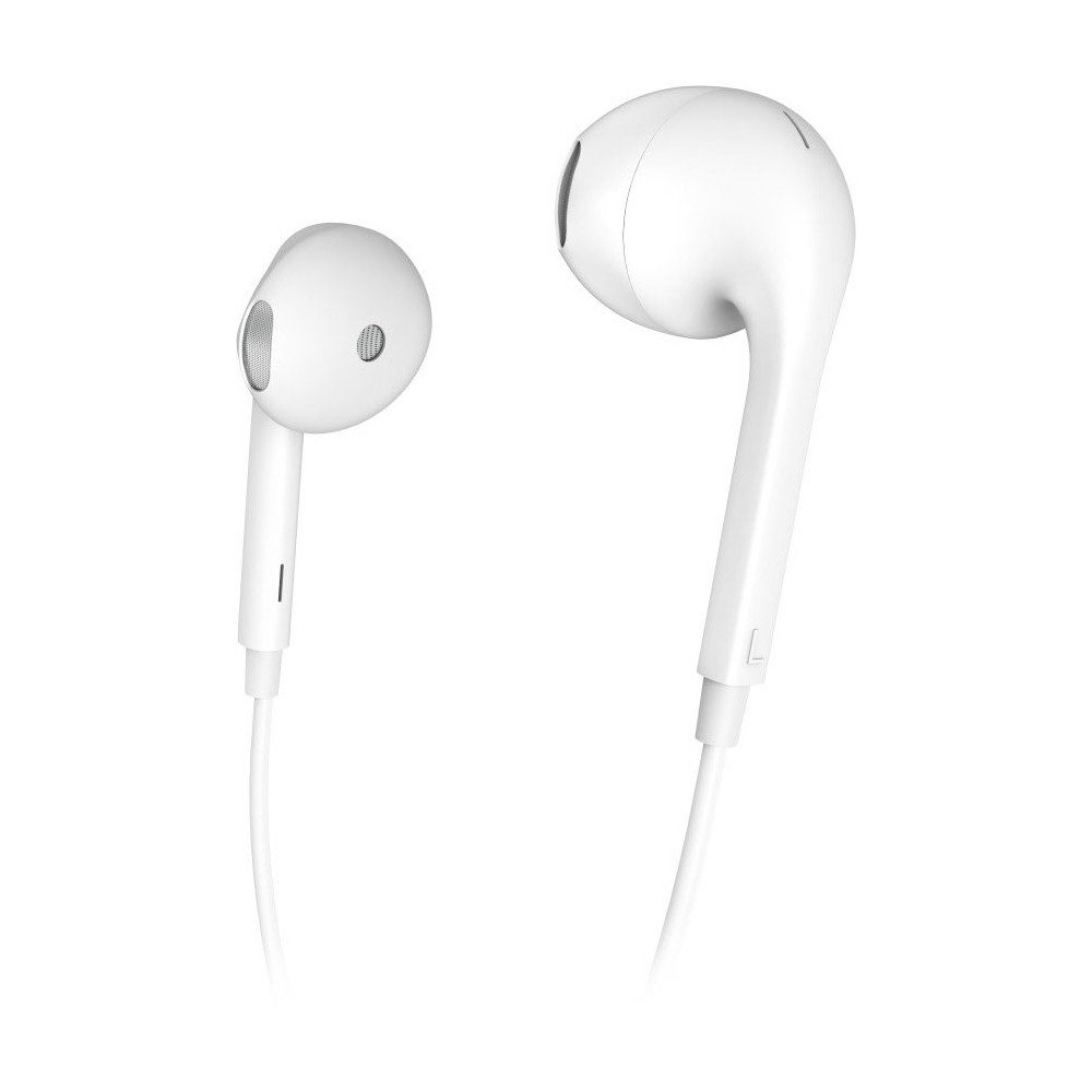 Hama Hama Glow In-Ear-Kopfhörer mit Kabel weiss In-Ear-Kopfhörer (Integriertes Mikrofon für Freisprechen, in-ear, HiFi, Kabelhaltbarkeit erhöht)