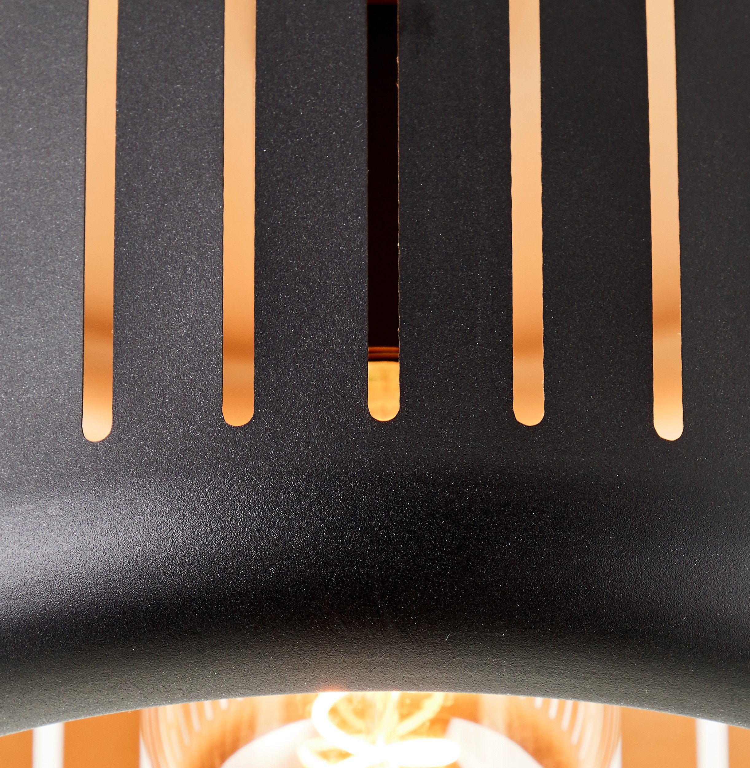 Lightbox Deckenleuchte, ohne Leuchtmittel, Deckenlampe, max. Höhe, 60 W, 27 cm, 19 Ø schwarz E27, goldfarben cm