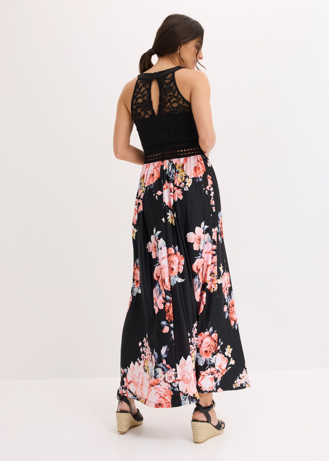 bonprix Jerseykleid für einen romantischen Look, amerikanischer Ausschnitt – Bild 4 von 5
