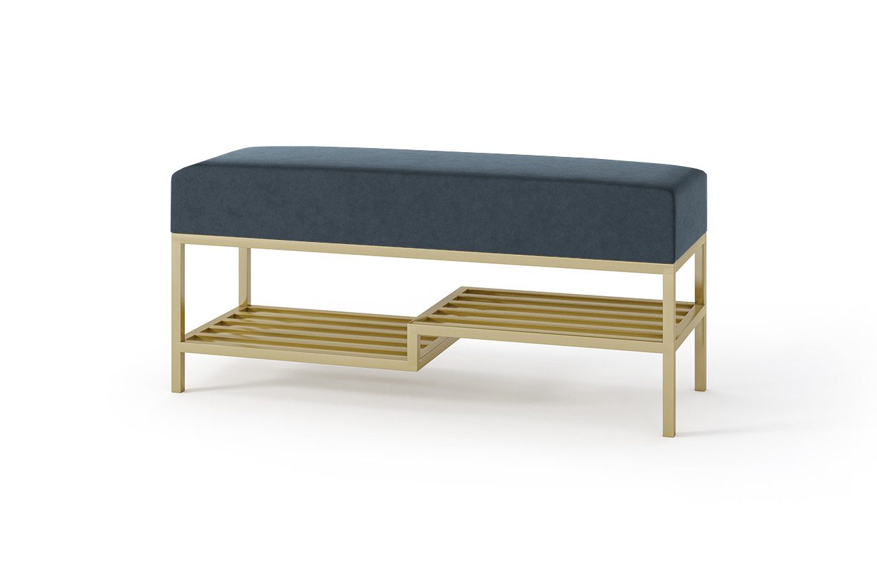 Design Мебель Sitzbank Sitzbank LOFT DESIGN 80cm Gepolsterte Bank mit Ablage Industrial Stil