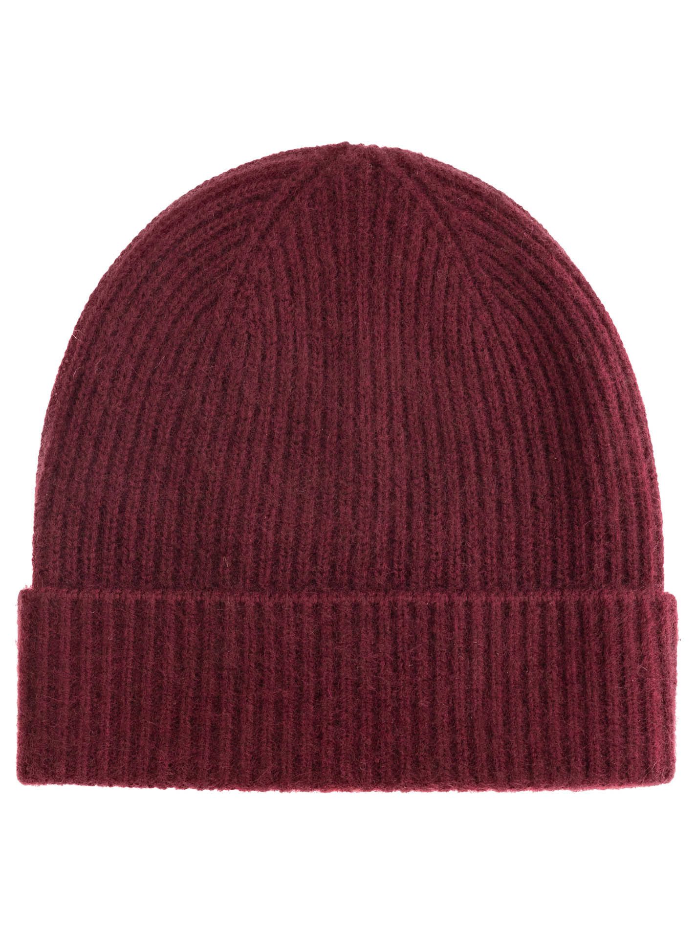 Zwillingsherz Strickmütze 100% Kaschmir Umschlagmütze