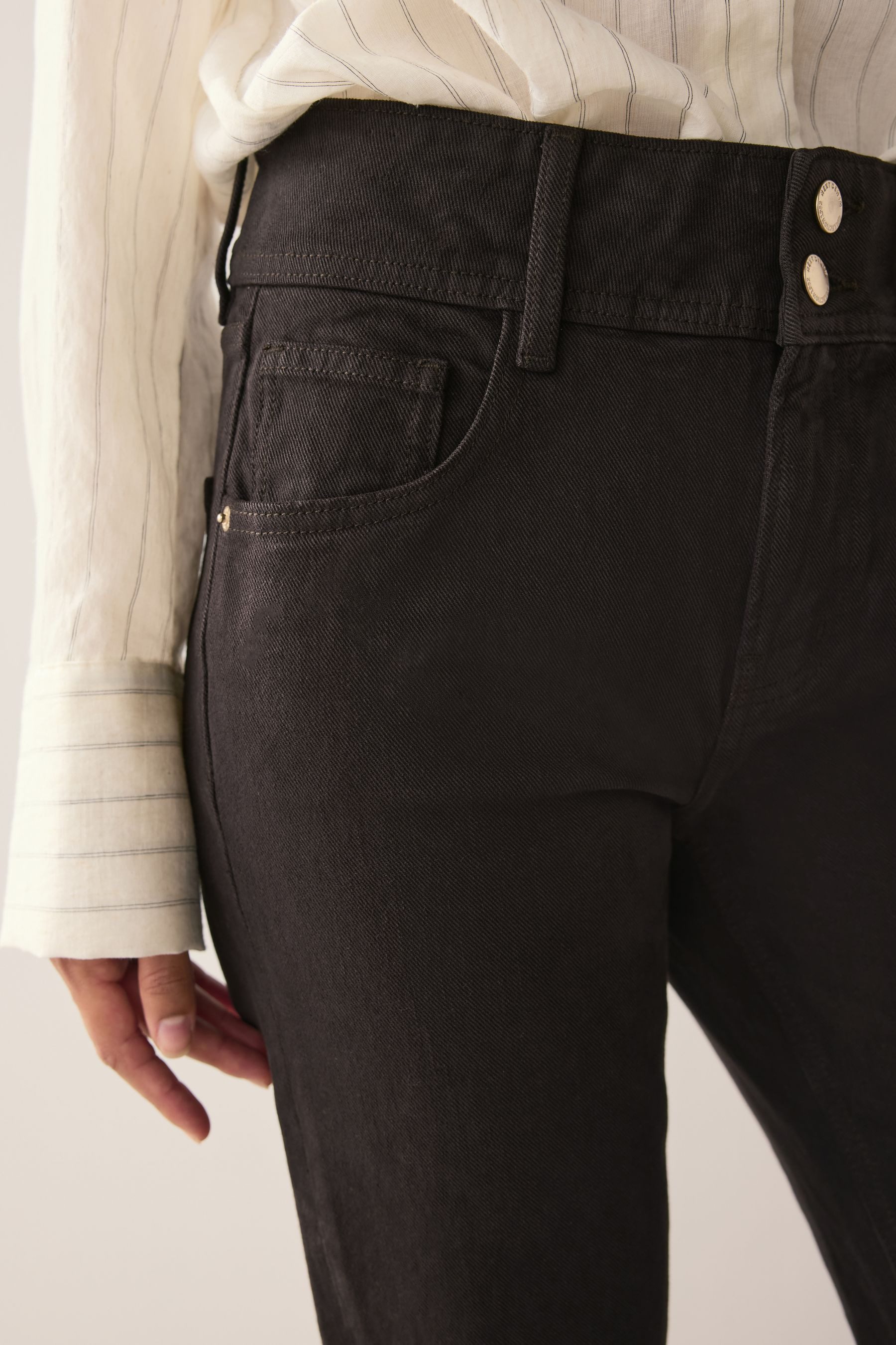Next Stretch-Jeans Hochbund-Schlagjeans mit Stretch (1-tlg)