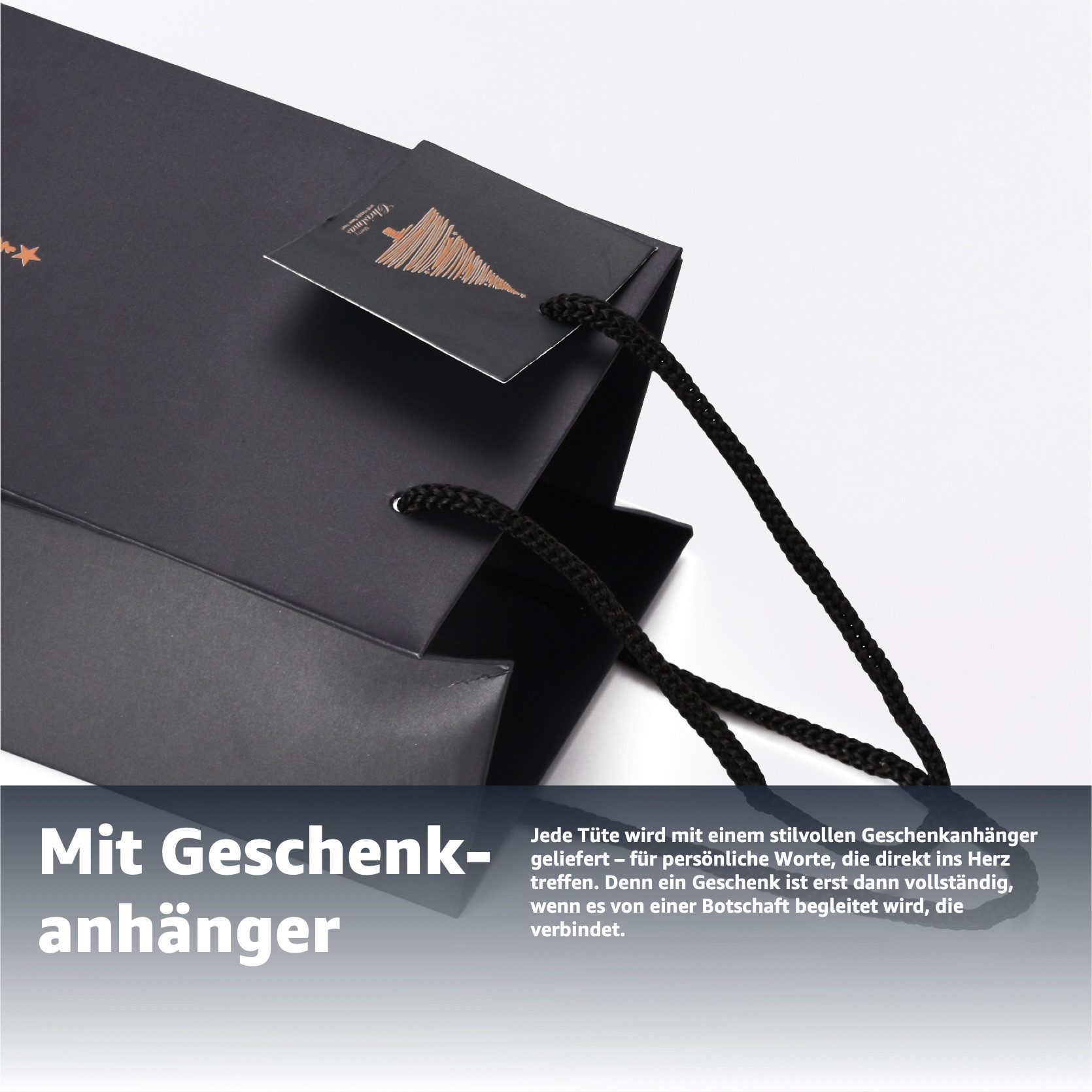 TK Gruppe Aufbewahrungsbox 12x XXL Flaschentüten Weihnachtstaschen Geschenktüten Weintüte (Packung, 12 St., 12x Flaschentüten), mit Geschenkanhänger