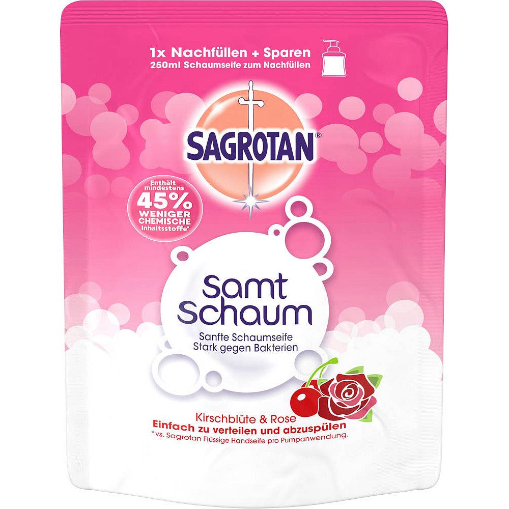 SAGROTAN Organisationsmappe 4x SAGROTAN® 3077921 Samt Schaum Schaumseife 250 ml