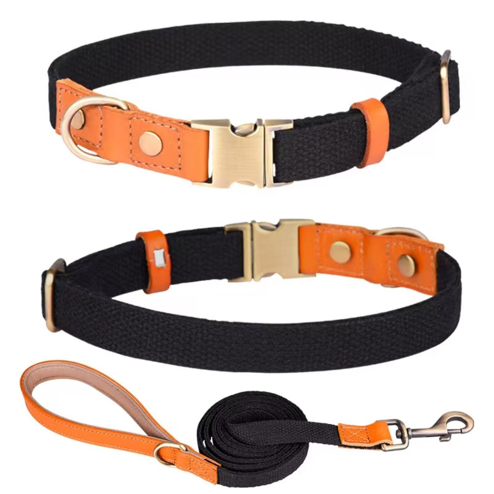 Hunde-Halsband Set Hundehalsband und Hundeleine Leine und Halsband Nylon Leder
