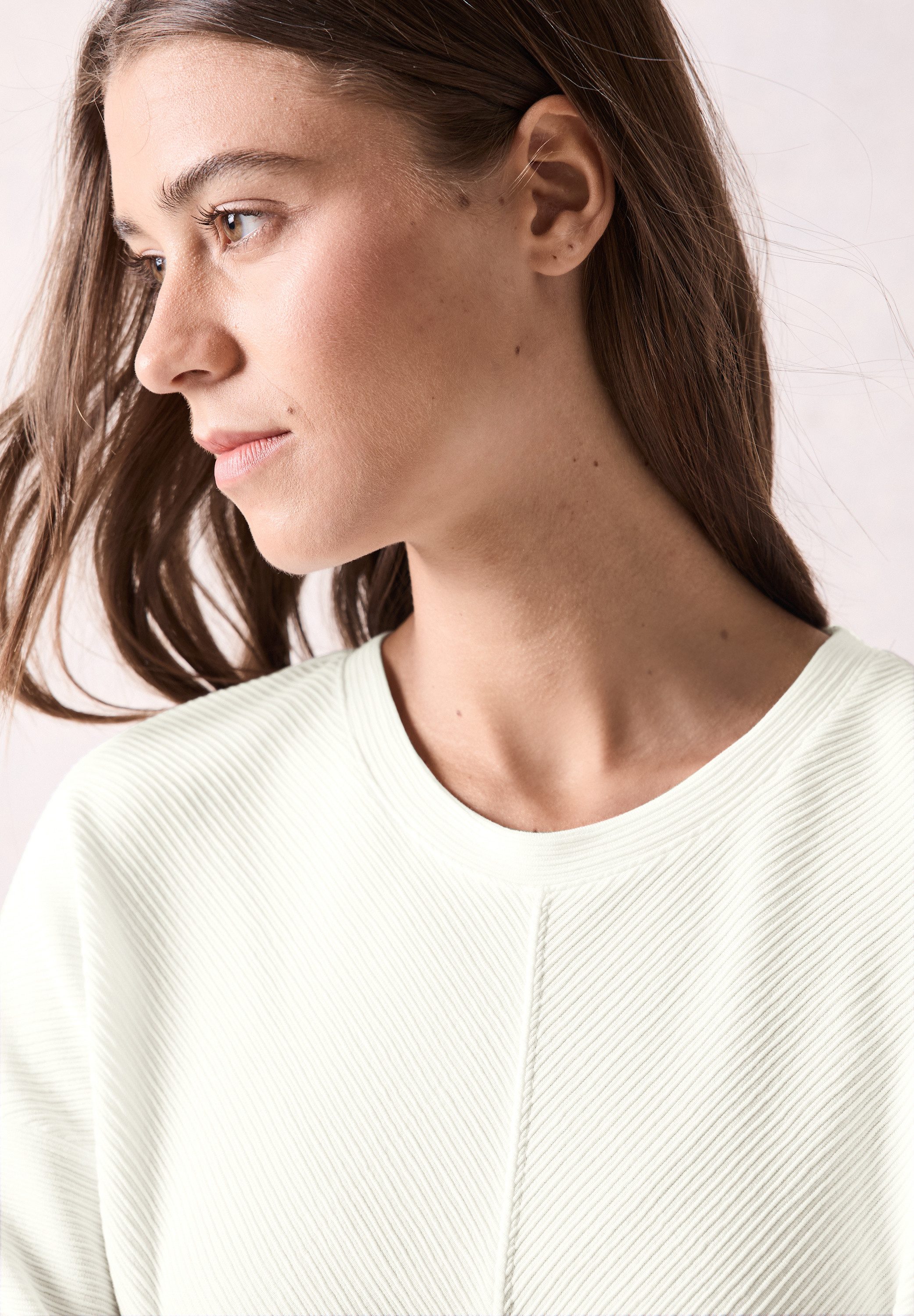 CECIL Langarmshirt mit Streifen-Struktur