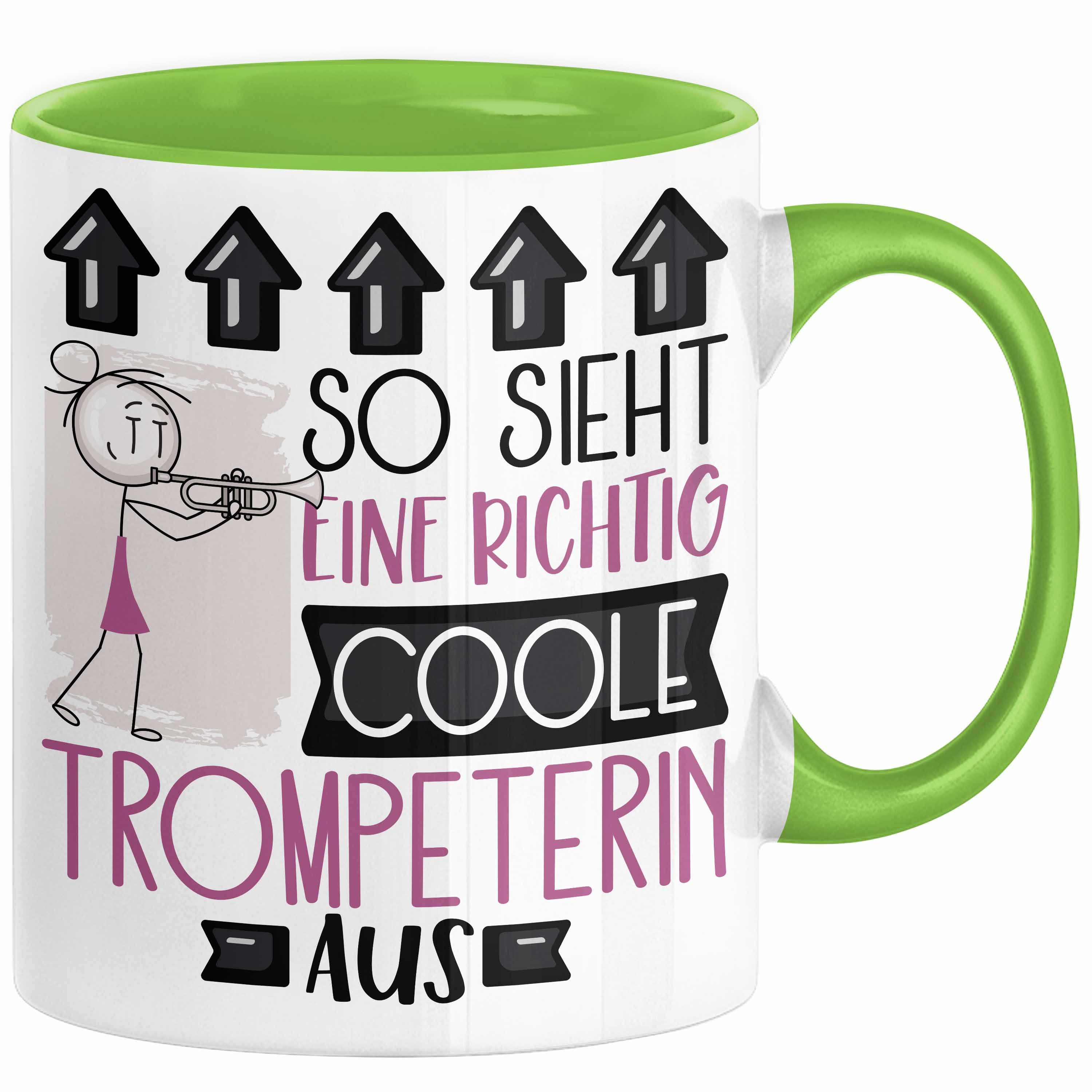 Tasse Trompeterin Geschenk Tasse Geschenkidee für Trompeterin Geburtstag Wei