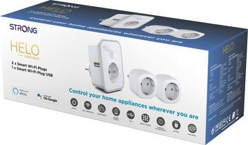 Strong Steckdose HELO Wi-Fi Smart Plug mit 2x USB Ports Netzstecker, mit Strommessfunktion