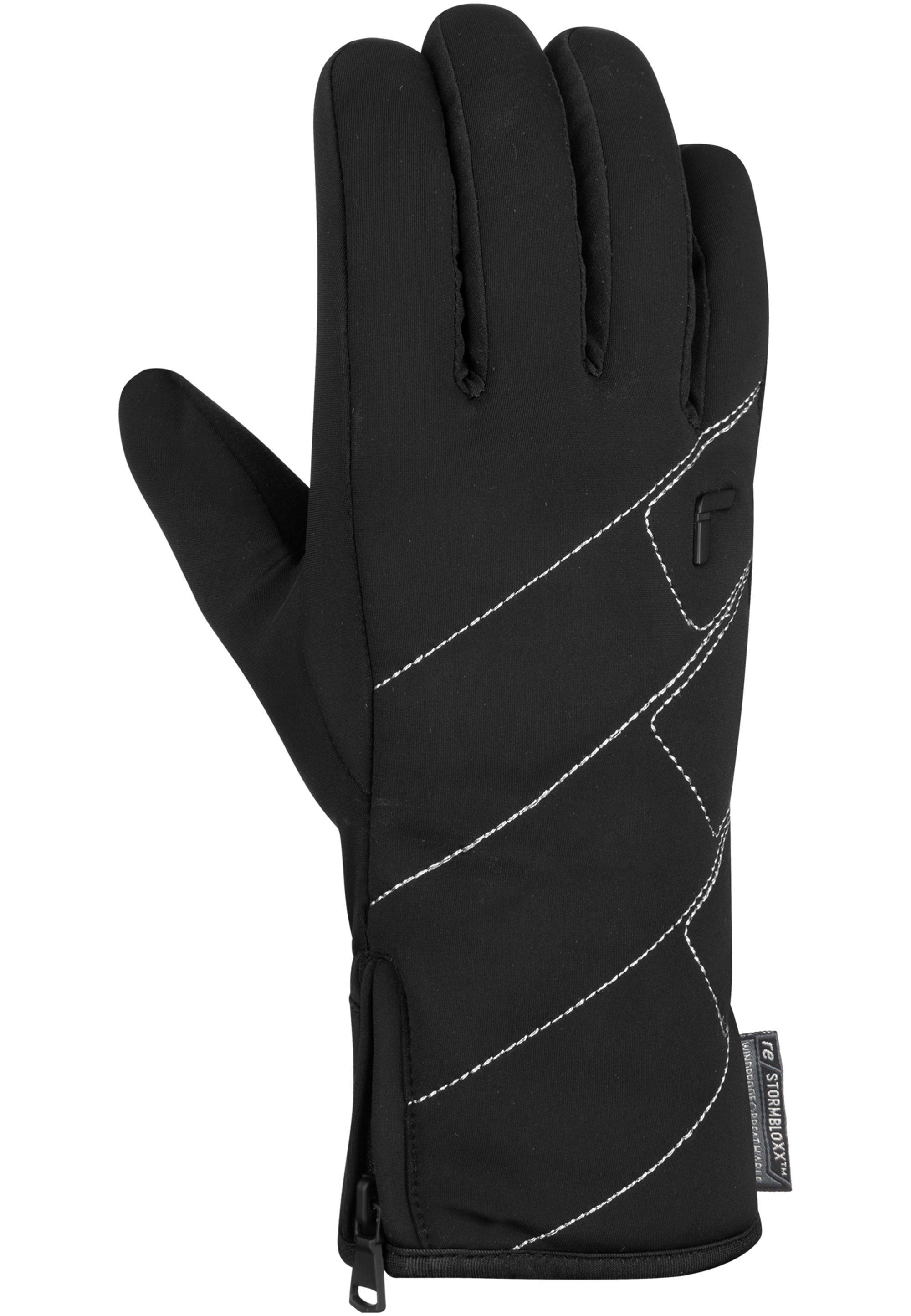 TOUCH-TEC™ schwarz-silberfarben STORMBLOXX™ Touch-Funktion Loredana Reusch praktischer mit Skihandschuhe