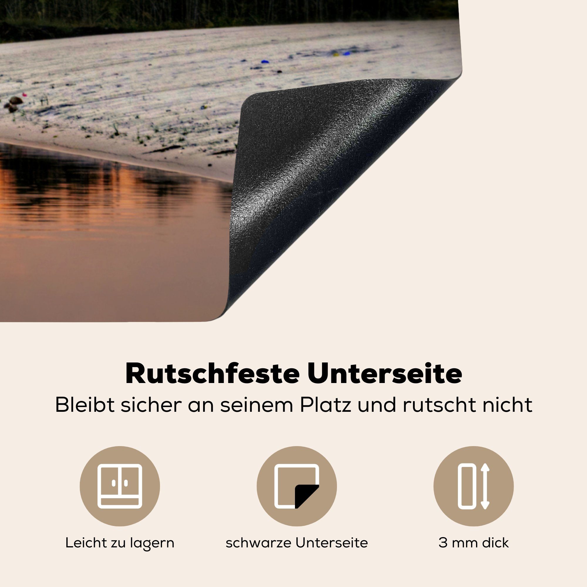 tlg), Regenwald Vinyl, 81x52 Herdblende-/Abdeckplatte im cm, Schutz (1 die Ceranfeldabdeckung Sonnenuntergang für küche, Induktionskochfeld Guyana, in MuchoWow