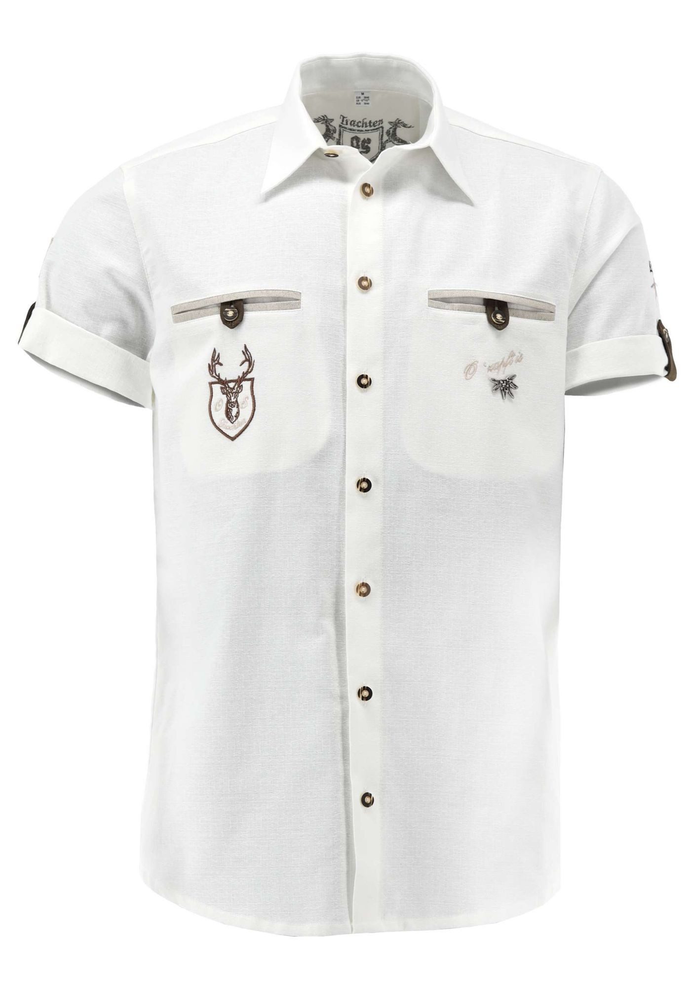 OS Trachten Trachtenhemd Breca Regular Fit, Kentkragen, Brusttasche, Sticke günstig online kaufen