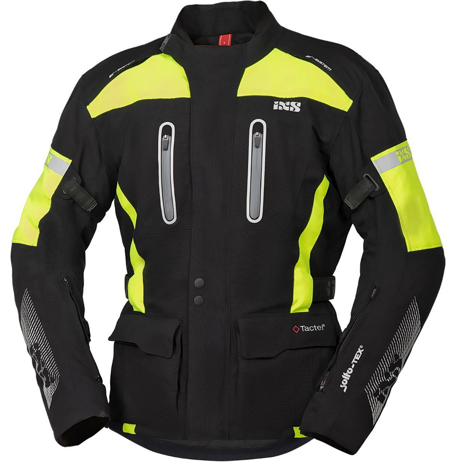 IXS Motorradjacke iXS Pacora-ST Textiljacke Herren schwarz / fluo-gelb Black/Yellow