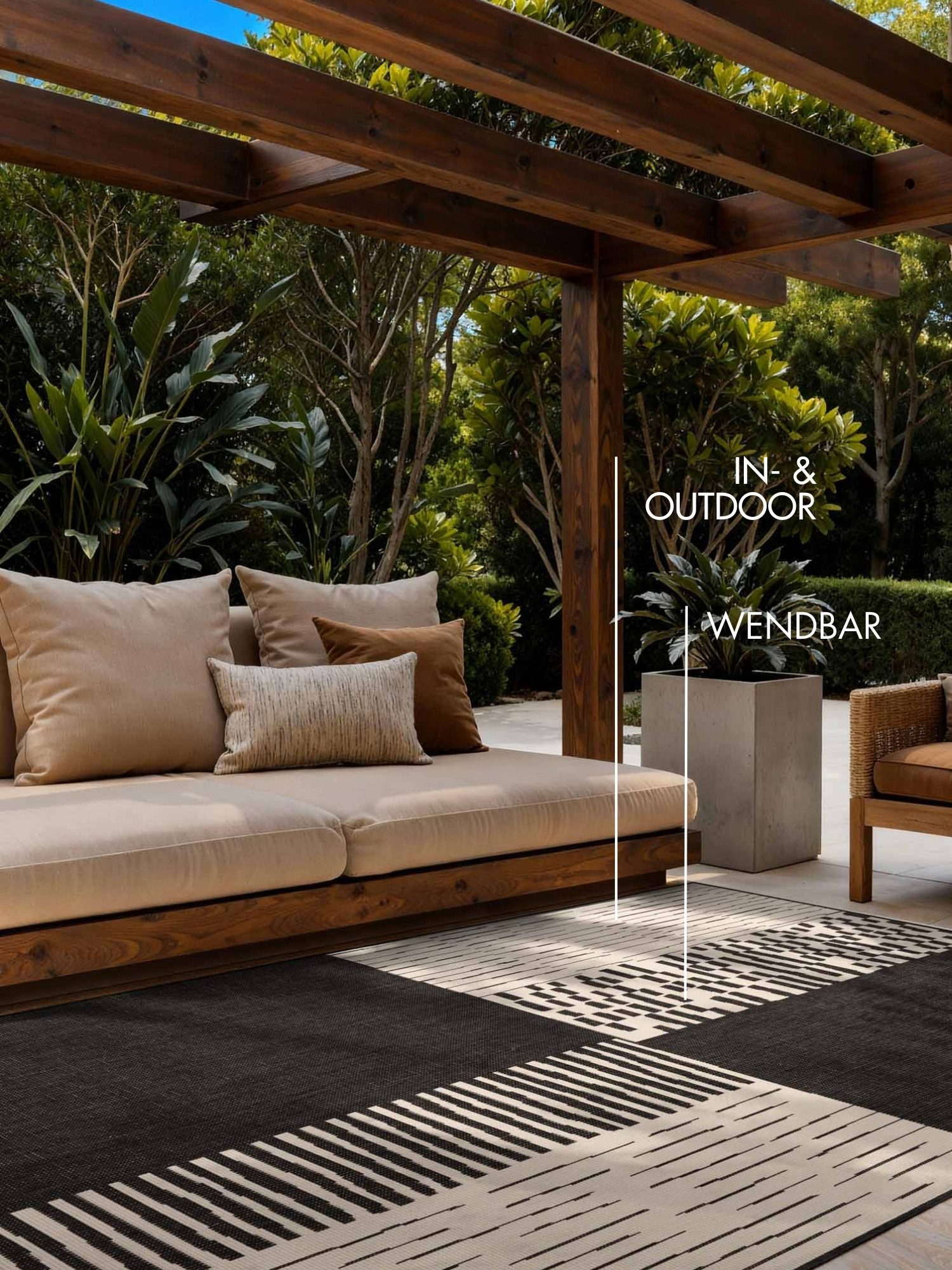 Ted Baker Teppich Acacia, Wendeteppich, rechteckig, Höhe: 8 mm, Designteppich, Wetterfest, Pflegeleicht, Modern, Wohnzimmer, Terrasse