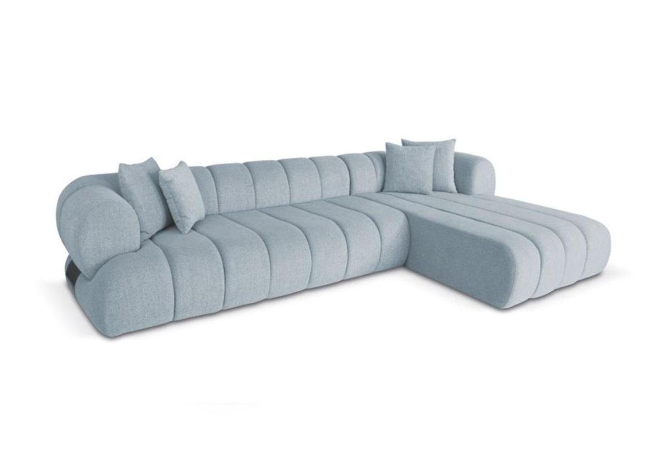 Ecksofa Couch Stoff 1 Europa Ecksofa Designer in Graues Polster Made Teile, JVmoebel Holzgestell, L-Form