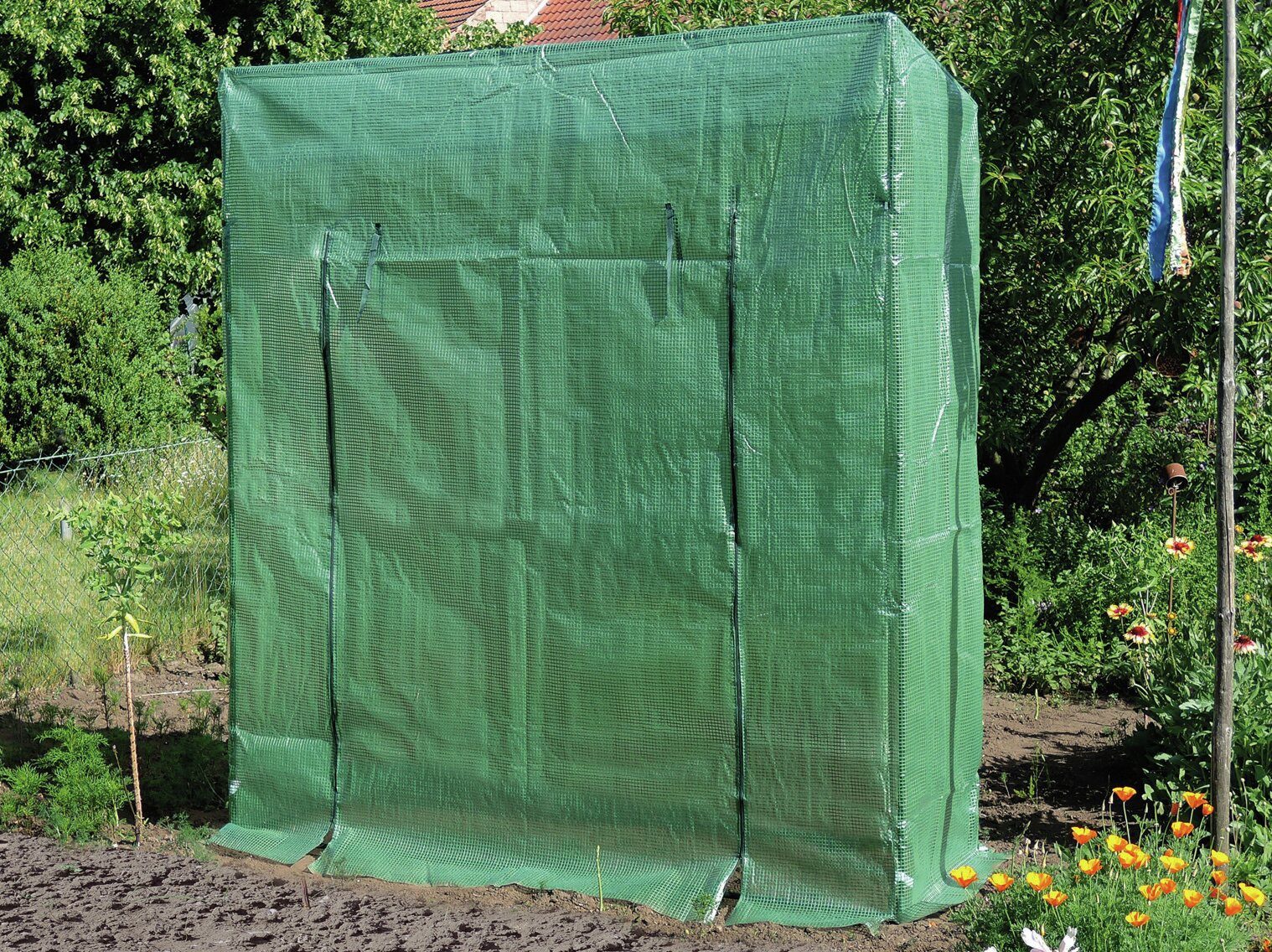 Floraworld Tomatengewächshaus, Tomatenhaus 195 x 60 x 215/195 cm