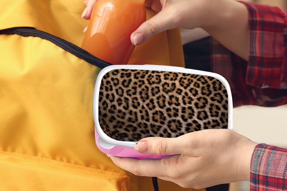 Mädchen, Lunchbox für Kunststoff rosa Panther Brotbox MuchoWow (2-tlg), Kinder, Kunststoff, Druck, Snackbox, Erwachsene, Brotdose